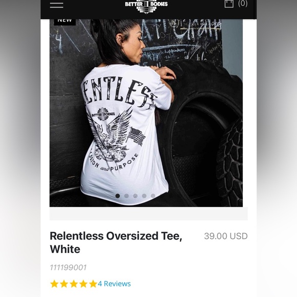 BETTER BODIES Relentless Oversized Tee - Picture 2 of 3